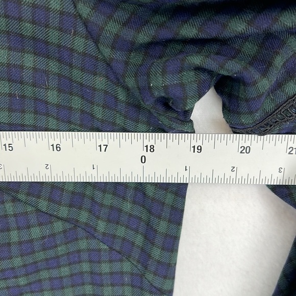 Loft Dress Women’s Size 6 Blue/Green Plaid Fun Sleeve Detail Poly/Rayon/Spandex - Picture 11 of 12